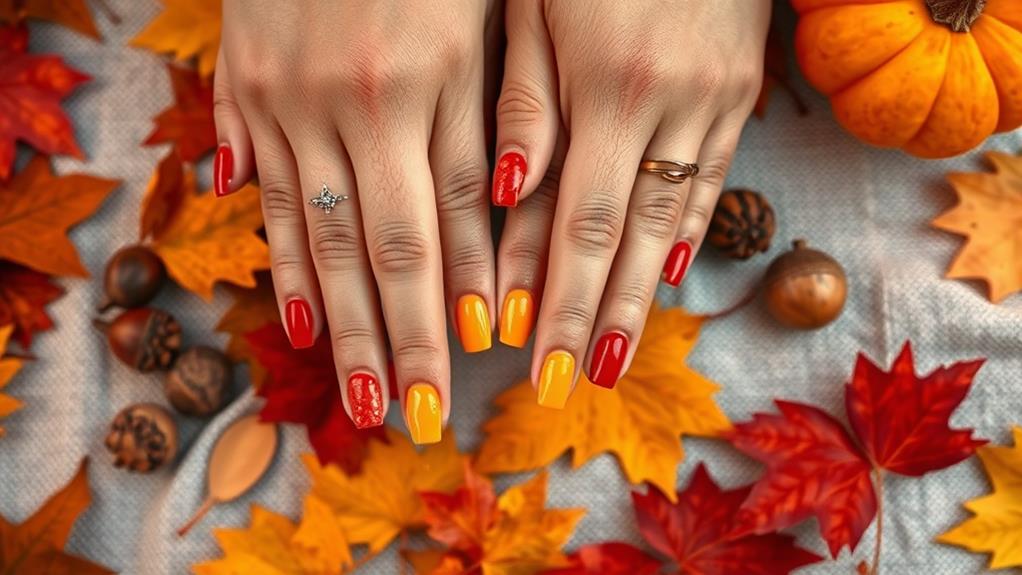 adorable autumn nail art