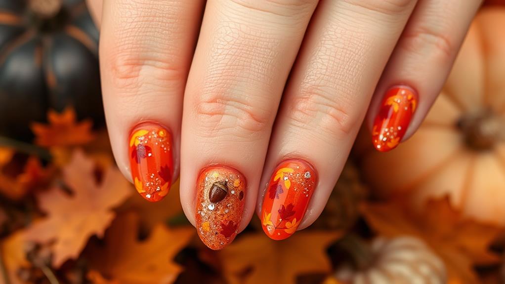 adorable autumn nail designs