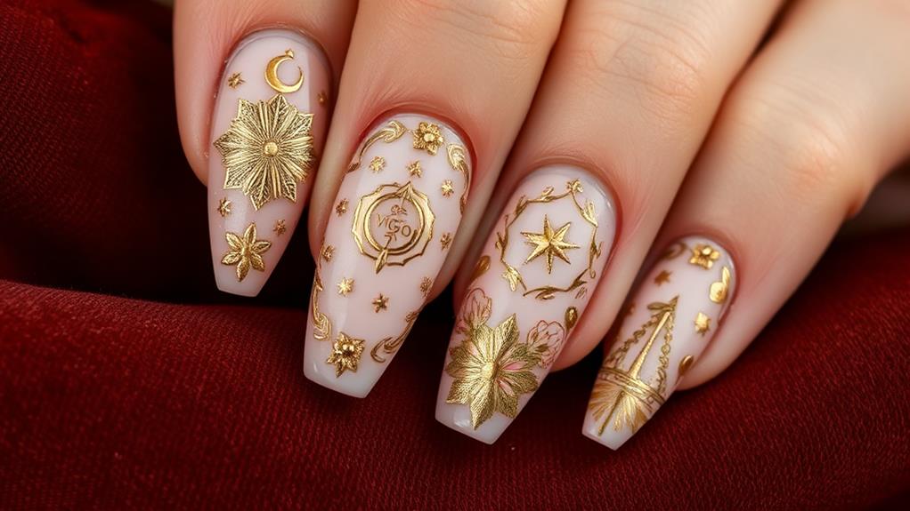 astrological sign nail design