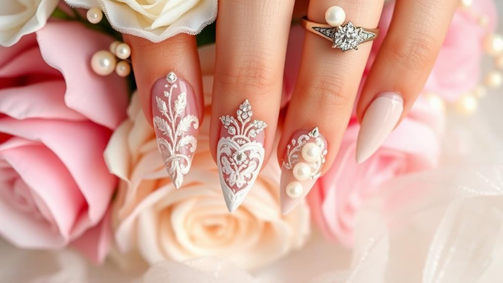 bridal nail design inspiration