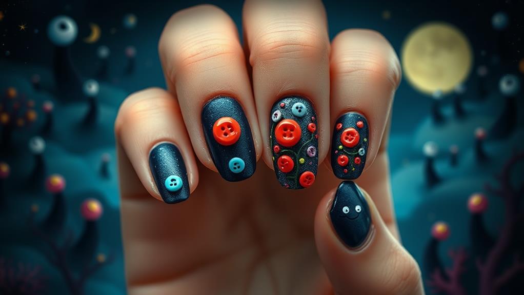 coraline inspired nail designs