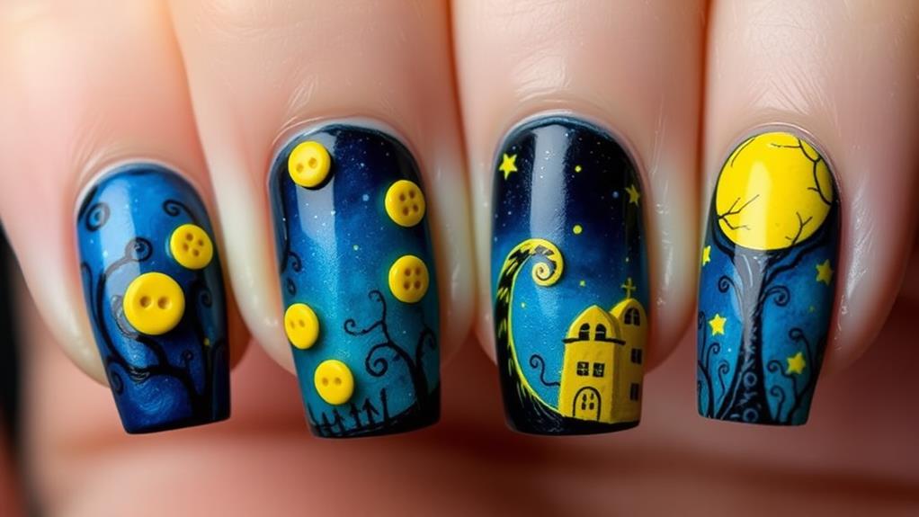 coraline nails art tutorial