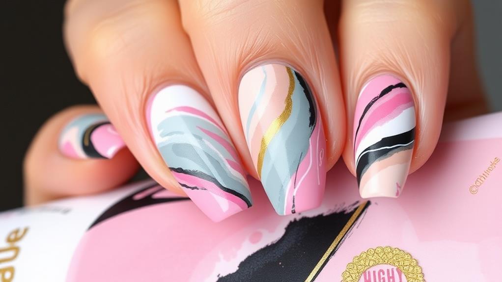 creative abstract nail designs