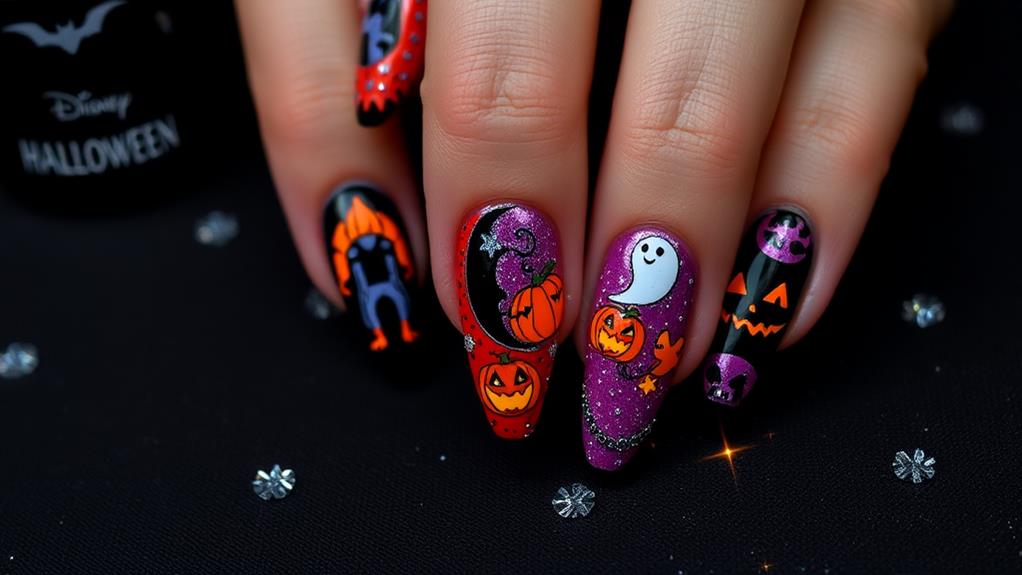 disney halloween nail designs