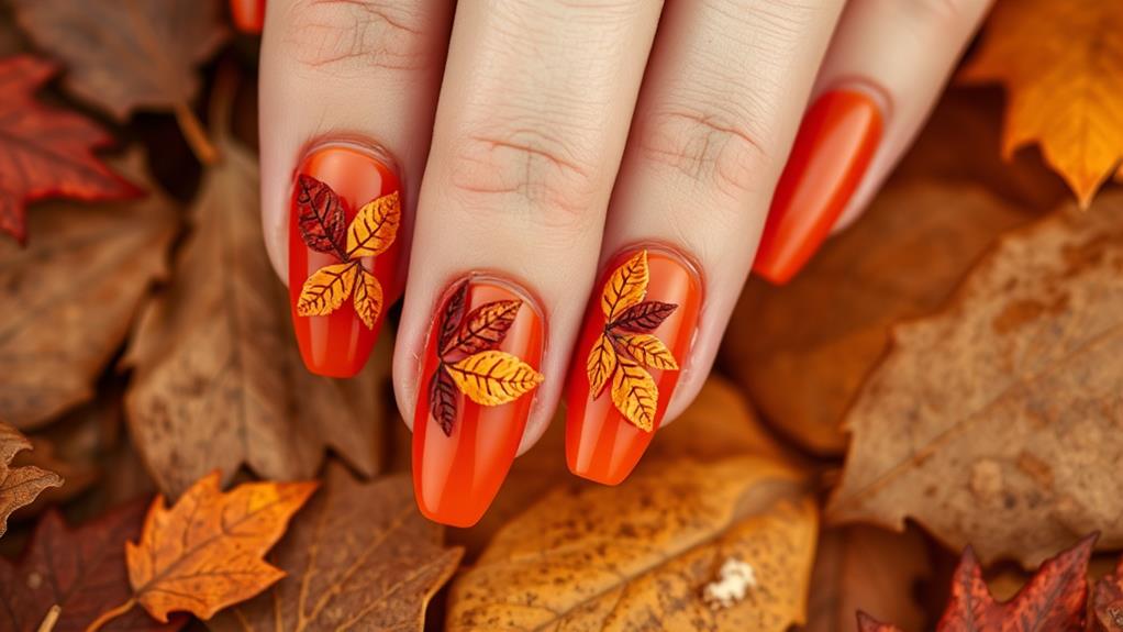 fall foliage decorative touches