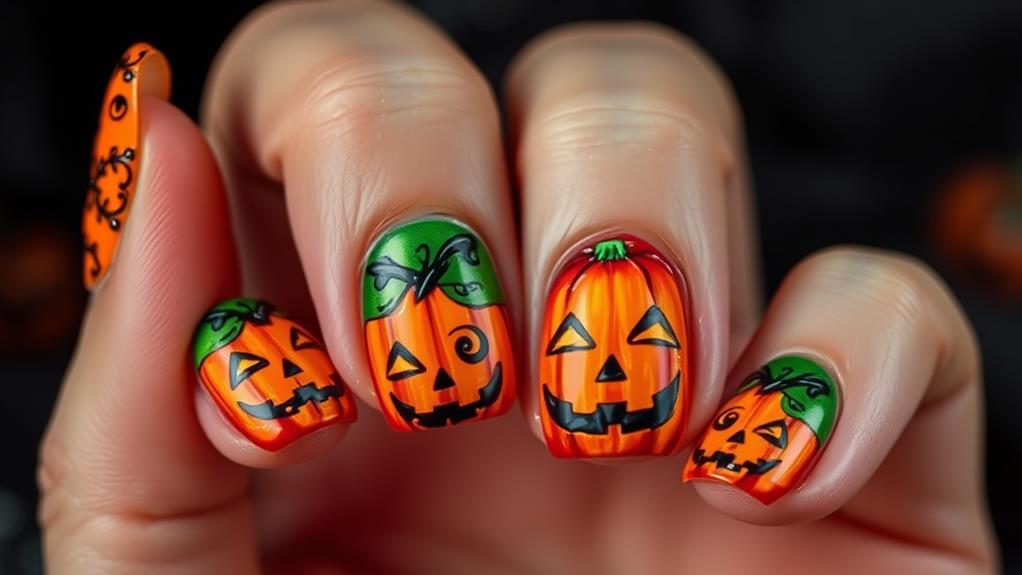 festive autumn nail design