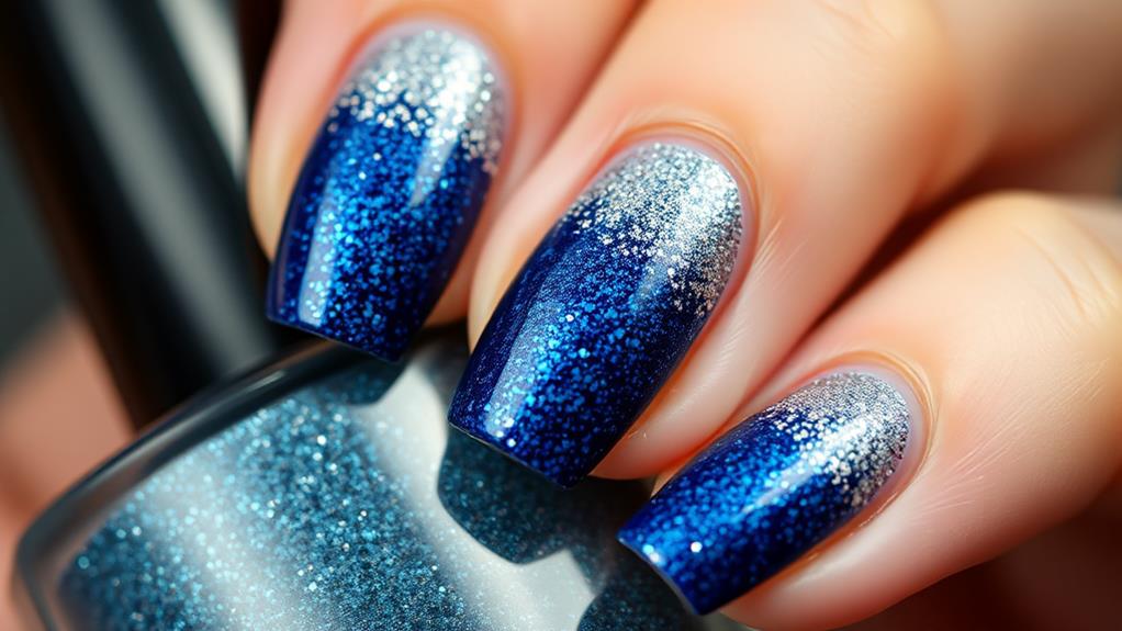 glittering ombre sparkle effect