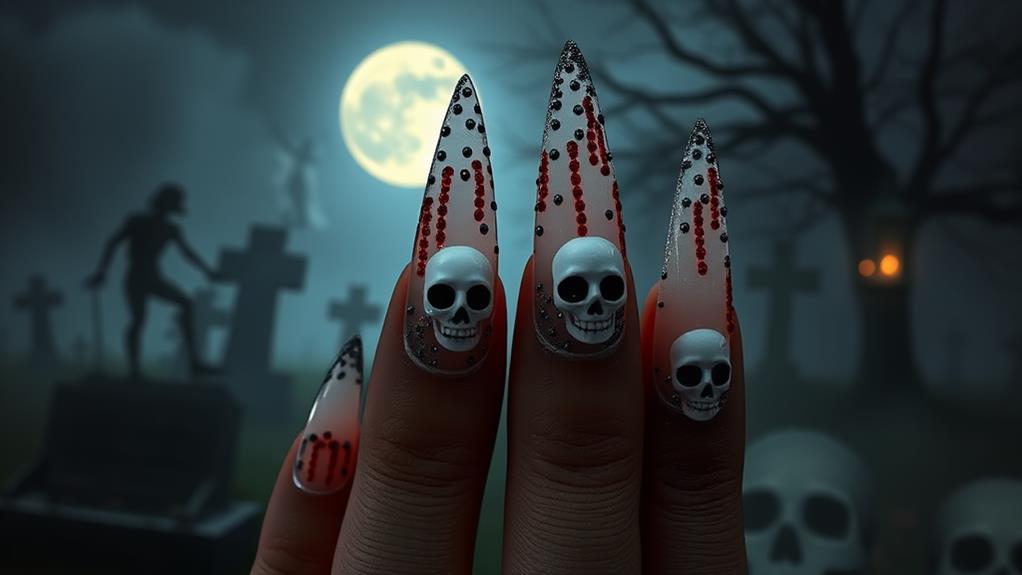 halloween acrylic nail designs