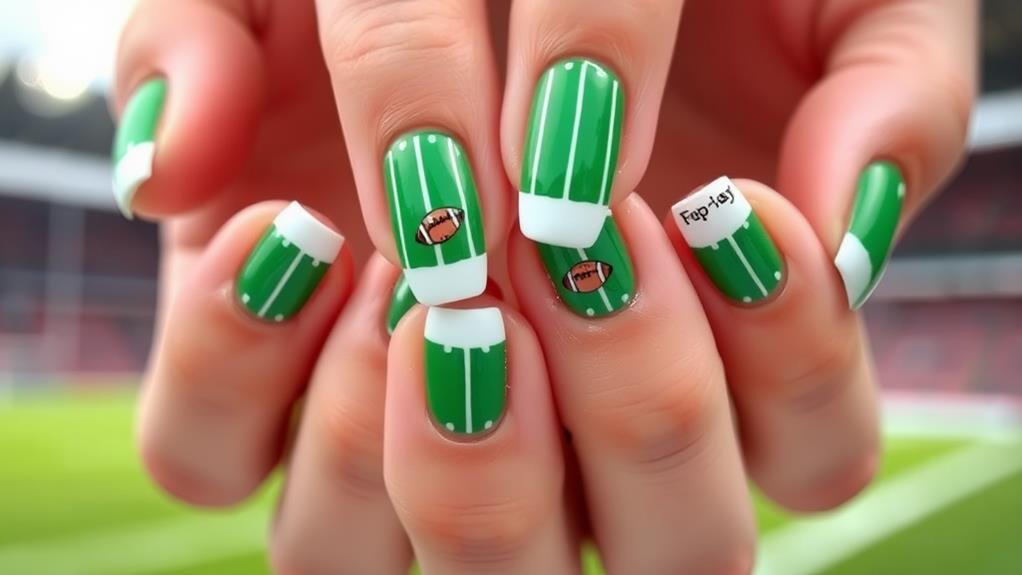 trendy athletic nail design