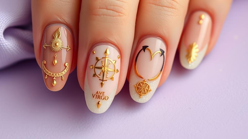 virgo birthday nail designs