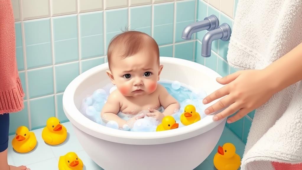 baby bath time struggles