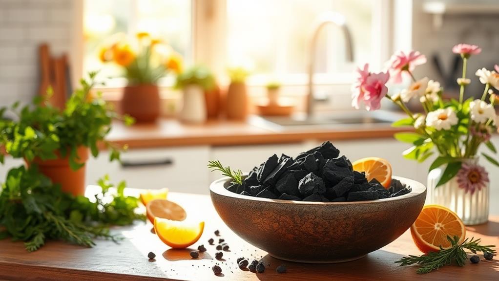 charcoal absorbs unpleasant odors